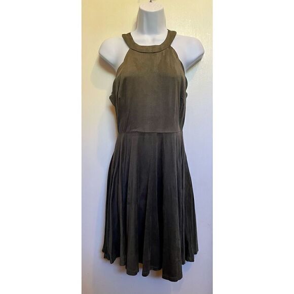 🔴 Altar'D state Forrest green Scalloped sleeve dress size M - Picture 1 of 8